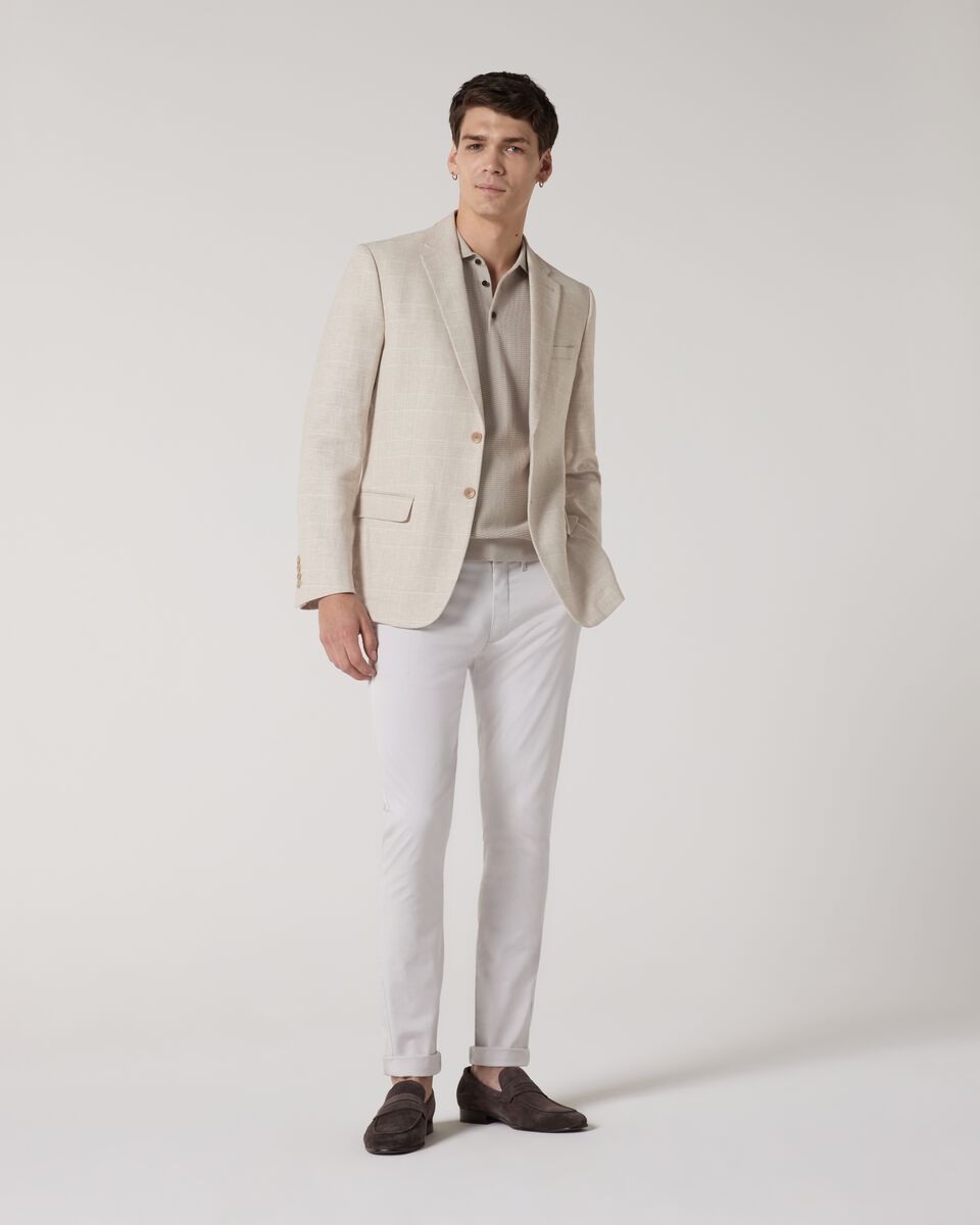 Fashion Polo Knit, Bone, hi-res